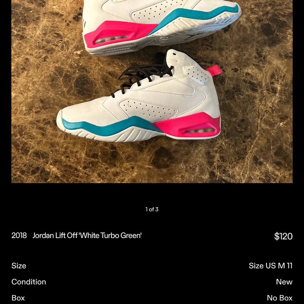 Jordan Lift Off Sneakers - White and Turbo Green